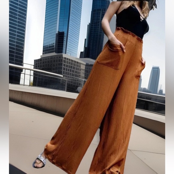 FREE PEOPLE FP MOVEMENT Toasted Coconut Blissed Out Wide Leg - Picture 1 of 10